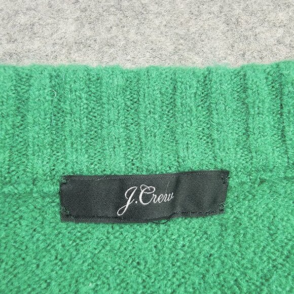 J Crew Sweater Womens Small Green Pullover Merino Wool Alpaca Blend Crewneck - Picture 3 of 11